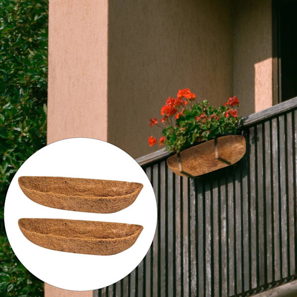 COCO LINER Balkong Flower Box Veranda Däck Stängsel Byte Brown 24 Inch