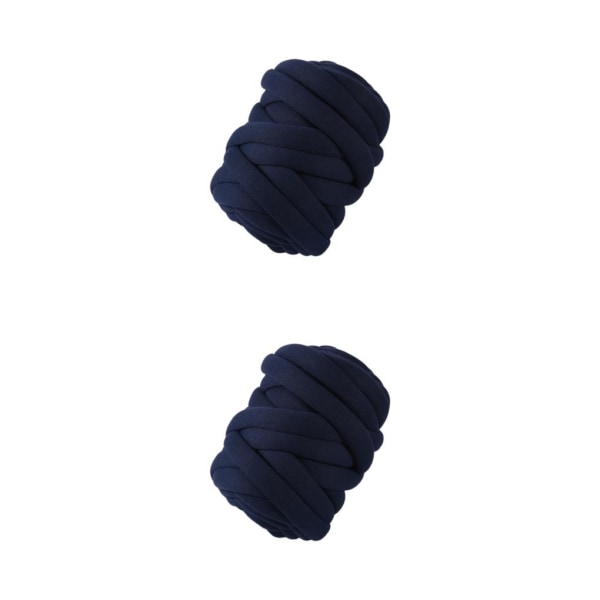 1/2/3/5 Chunky ullgarnfyllning Mjuk stickning för halsdukströja navy blue 12 to 14m 2Set