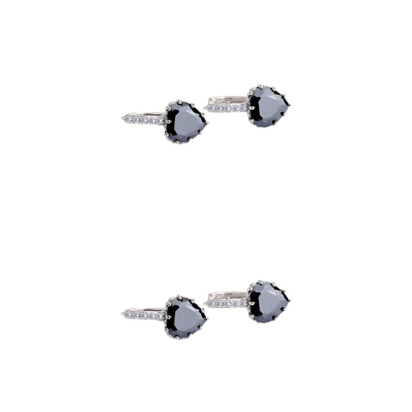 1/2/3/5 Lyx Hoop örhängen för kvinnor Hjärtformad strass style 11 2Set