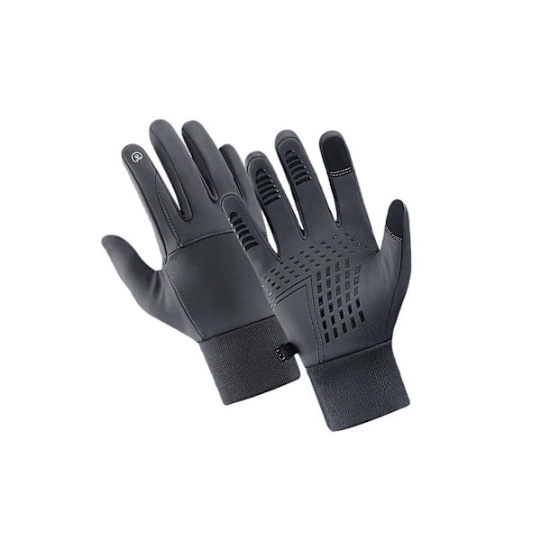 1/2/3 Men Winter Touch Screen Bekväm Full Finger för cykling Gray Large 1Set