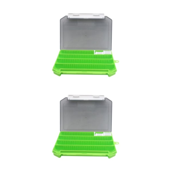 1/2/3 karp fiskeredskap Box organizer fiskepärlor Green 20.5x14.5x3cm 2Set