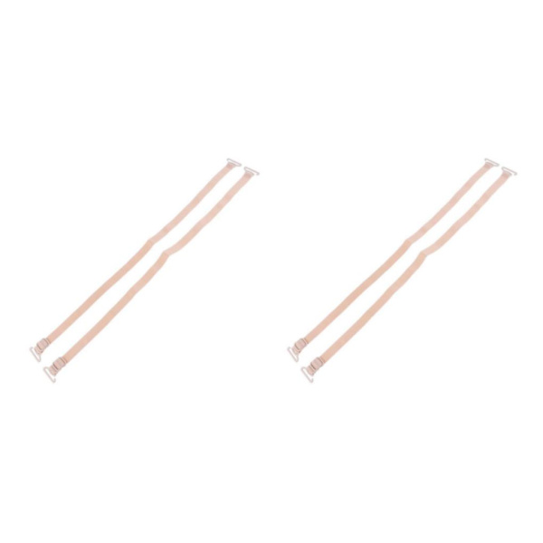 2/3/5 Dam Non-För slip BH-remmar Justerbar ersättning Beige 2Set