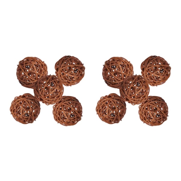 1/2 5 STK 7 cm Rotting Wicker Ball dekorativa klot för festdekor 2Set