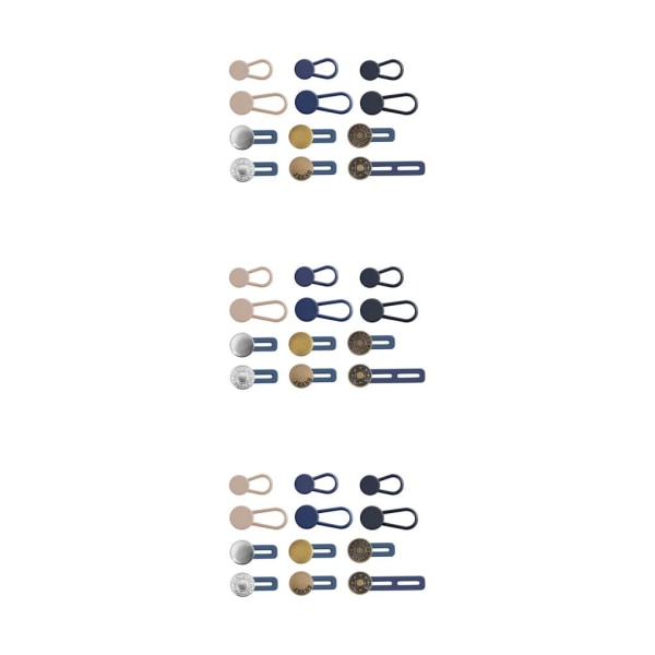 1/2/3 12 delar Byxa Button Extender No Sew Flexibel Osynlig 3Set