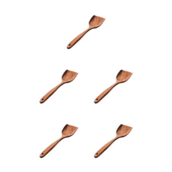 1/2/3/5 Brun MultipurposeTrä köksredskap Set för unisex Spatula 5Set