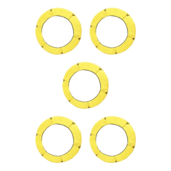 1/2/3/5 Ersättningsdyna för studsmatta säkerhetsstoppningsfjäder Yellow 1.2m 5PCS