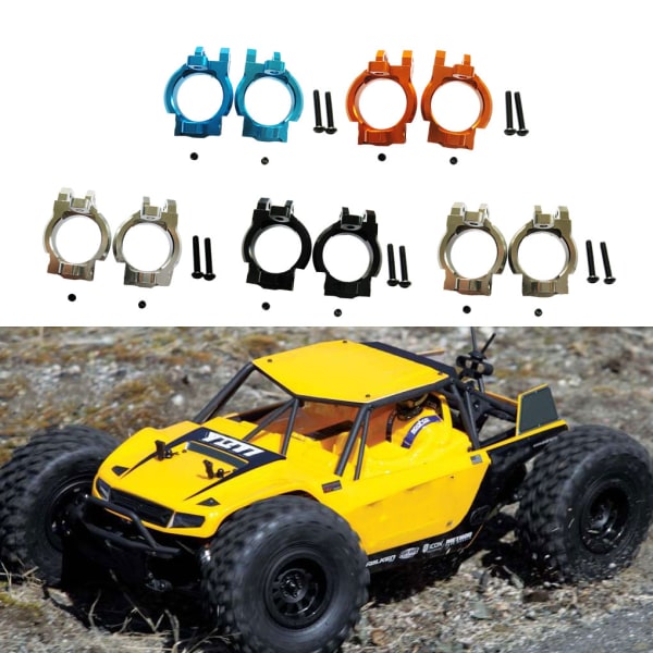1/2/3/5 2pack/lot Aluminium främre C-nav hjulblock för axial Black 1Set