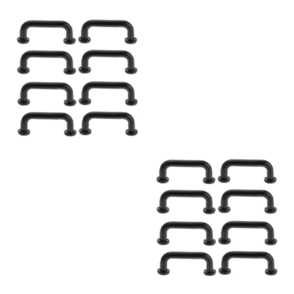 1/2/3/5 1:12 Mini Dragbågform för portgarderob Stor 4st Black Small 8 Pcs 2Set