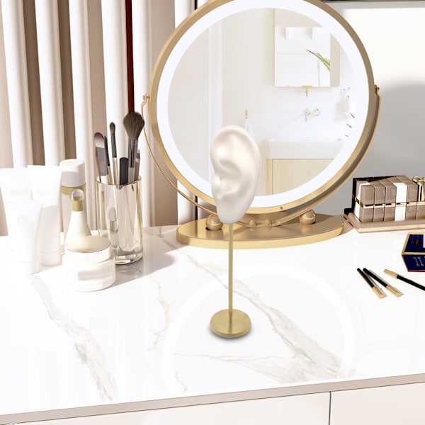1/2/3 Örhänge Display Stand Human Ear Model Stud Holder Showcase Left Ear White Height: 18cm 1Set