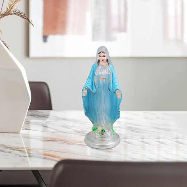 1/2/3 Välsignade Jungfru Maria statyett karaktär Skulptur Staty Clear Blue Coat 10cm 1Set