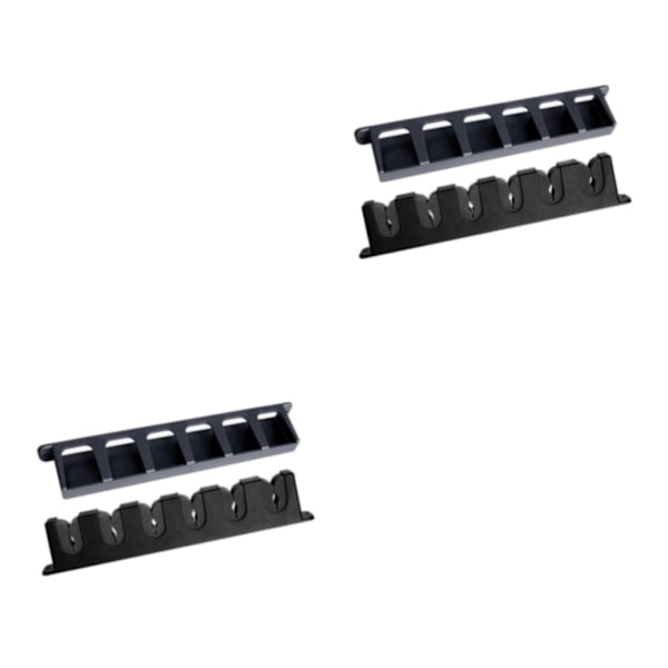 1/2 6 platser Fiskspö Hållare Ställ vertikalt fäste för garage Black 345mm 2Set
