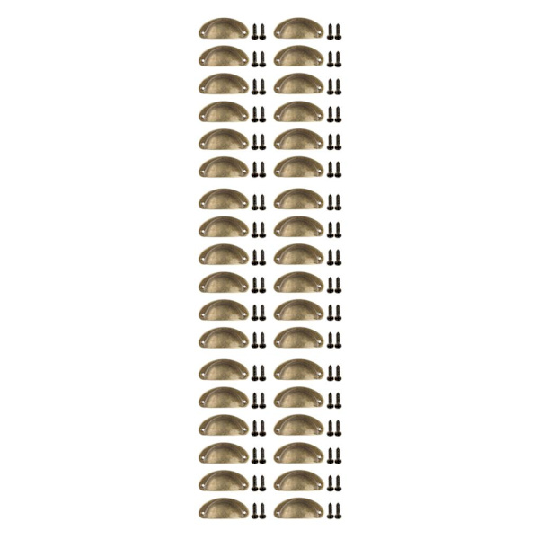 1/2/3/5 12x Koppdrag Skåp Kommod Shell Draw Låda Handtag Yellow Bronze 15x15x5cm 3Set