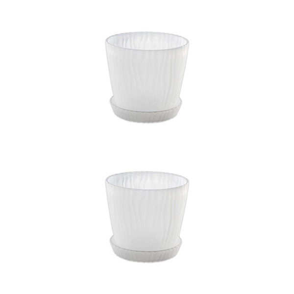 1/2/3/5 lätta och bärbara blomkrukor för inomhus och transparent S pot+S tray 2Set