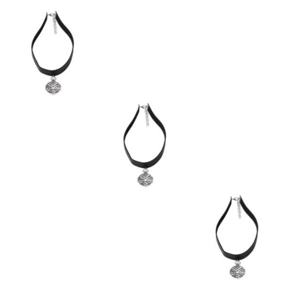 1/3/5 Choker Halsband Unik design för en mångsidig look silver 3PCS