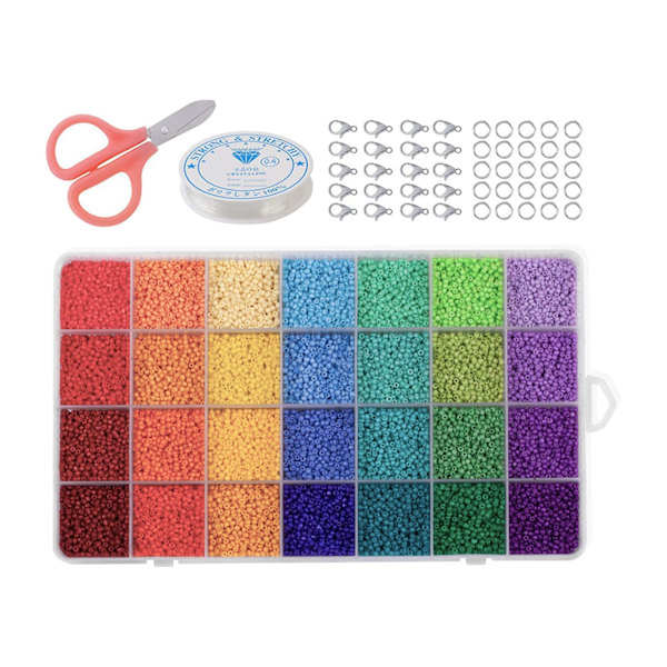 1/2 Mini Beads Set Hummerspännen Seed Bead för smyckestillverkning 1Set