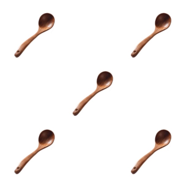 1/2/3/5 Brun MultipurposeTrä köksredskap Set för unisex Soup Ladle 5Set