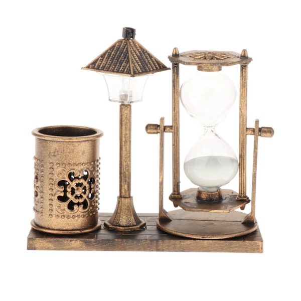 1/2 timglassandtimer med inbyggt ljus för hemmets sovrum Gold 1Set