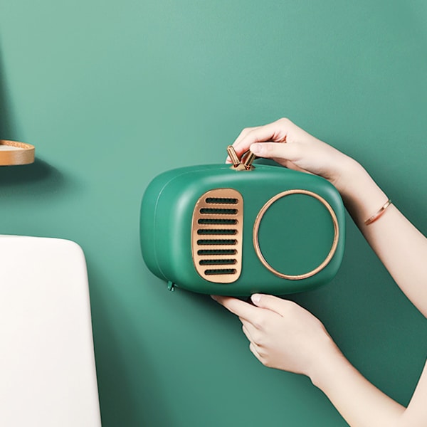 Dispenser Behållare Box Pappershandduk Dispenser för badrum Retro Green