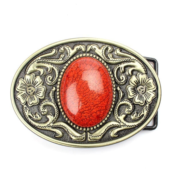 1/2/3 Antik Vintage Arabesque Turkos Western Cowboy-bälte Red 9 x 6.6cm 1Set