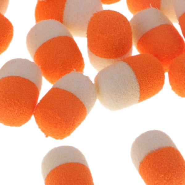 1/2/5 30st/Box För Pop Up Boilies För Floating Ball Beads Orange + White 12mm 1Set