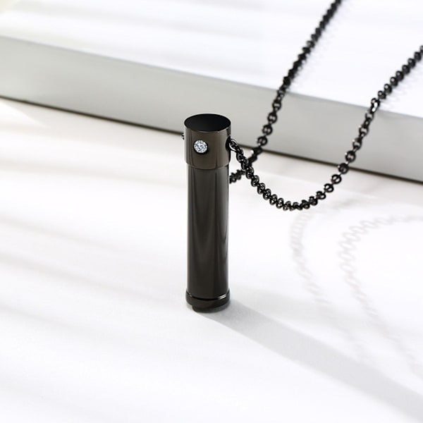 1/2/3 Urn Halsband Keepsake Bar Cylinder för fester Black 1.50x0.35 Inch 1Set