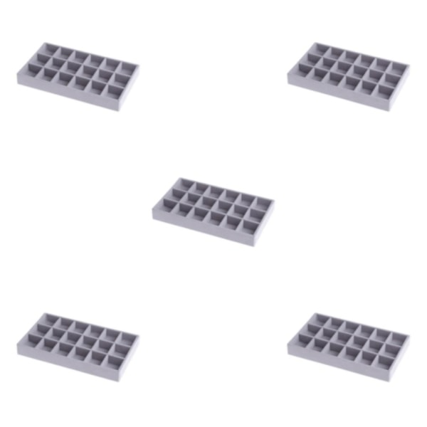 1/2/3/5 Stapelbar smyckesbricka Multipurpose Portable Velvet för 18 Grids Style A 5Set