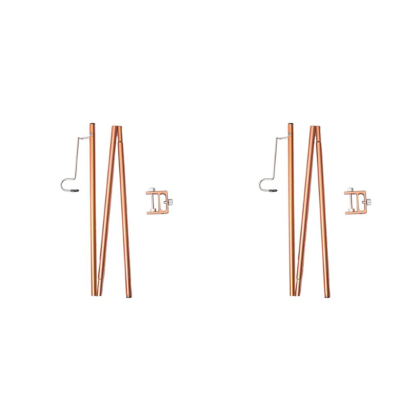 1/2 utomhusläger fällbar lampstolpe hängande ljushållare Brown 100cm 2Set