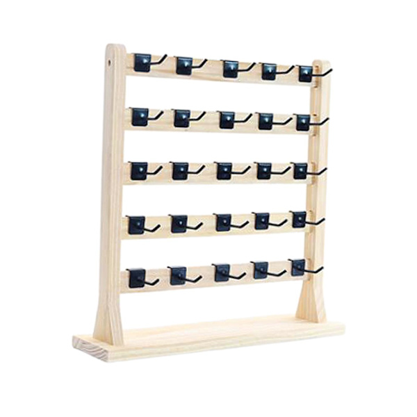 5-lagers örhängen Display Stand Örhängen Organizer med krokar för