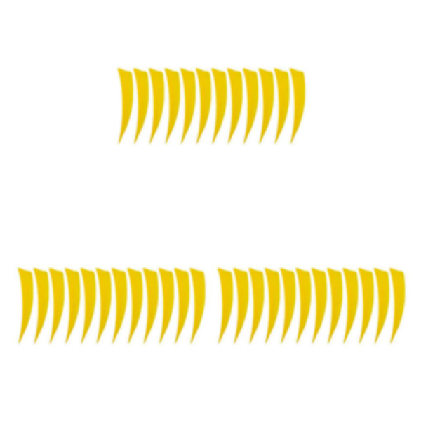 1/2/3/5 12 stycken För Bågskytte Fjädrar Fletchings Vanes Yellow 4 Inch 3Set