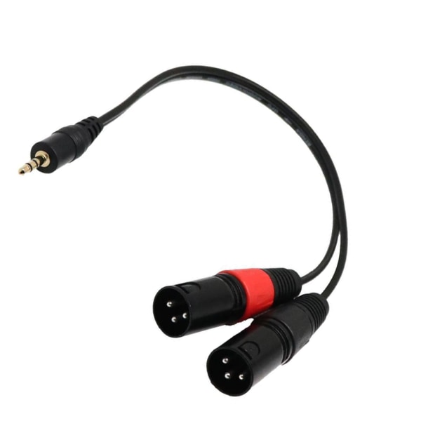 1/2 3,5 mm Stereo 1/8 till Dual Hane XLR Splitter Patch-kabel 1Set