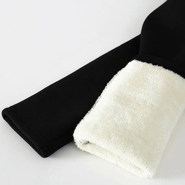 1/2/3/5 Dam Casual Fleece Fodrade Varma Leggings Thicken Pants Black S 1 Pc