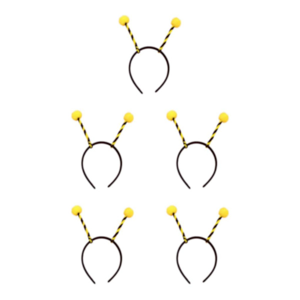2/3/5 Bee Pannband Klä upp tentakel för födelsedagsfester Yellow Thin Strip 19cm×22cm 5Set