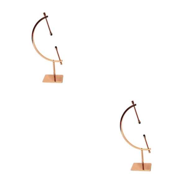 1/2/3/5 Sphere Holder Display Stand Ornament Glas Ball Holder Rose Gold 12x6x24cm 2Set