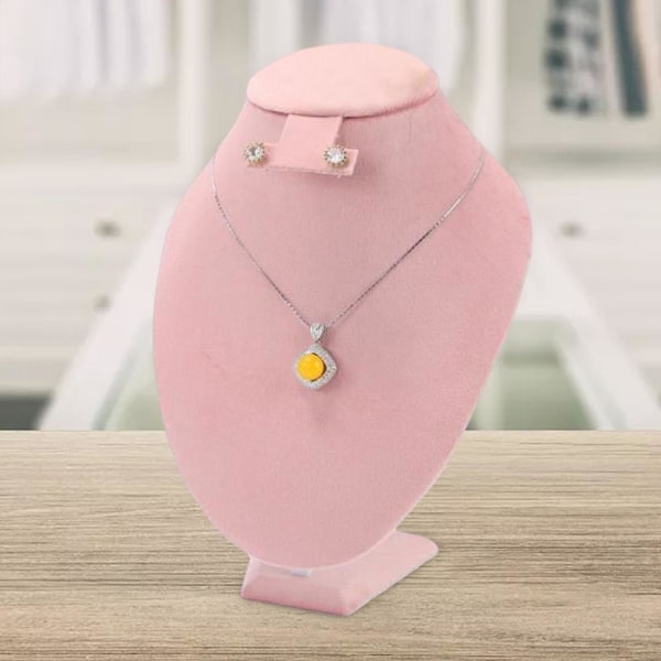 Halsband Display Byst Stativ Rack för Dresser Store With Earring Stand L