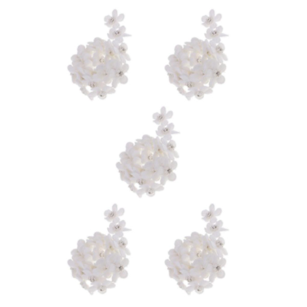 1/2/3/5 1 Yard Flower Pearl Crystal Ribbon Lace Trim Sy 5Set