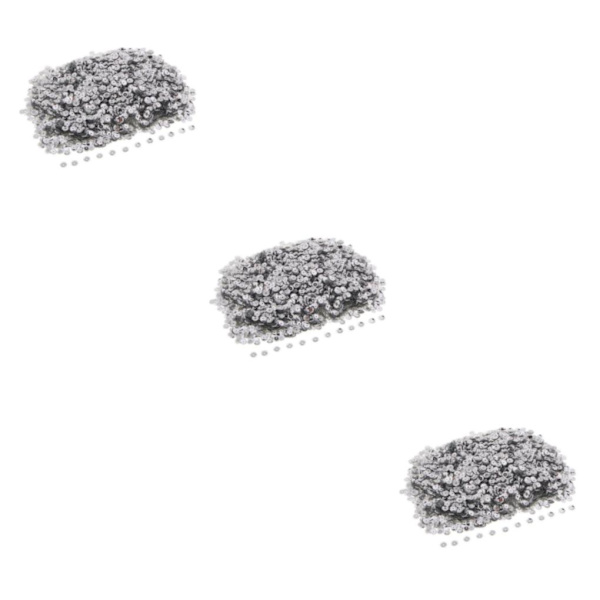 1/2/3 Blommor Lös kopp Paljetter Pailletter Sy Bröllopshantverk Silver 6mm 3Set