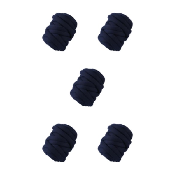 1/2/3/5 Chunky ullgarnfyllning Mjuk stickning för halsdukströja navy blue 12 to 14m 5Set