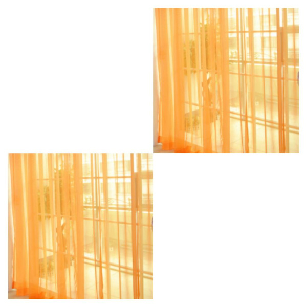 1/2/3/5 Ljusfiltrerande skirgardintransform för fönster orange 2Set