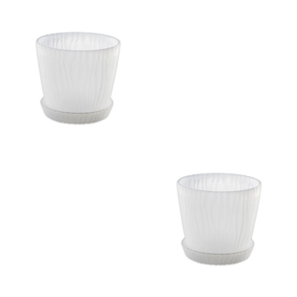 1/2/3/5 lätta och bärbara blomkrukor för inomhus och transparent S pot+S tray 2Set
