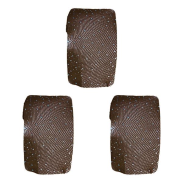 1/2/3 Kvinnor Crystal Rhinestone Fishnet Mesh Coffee 3Set