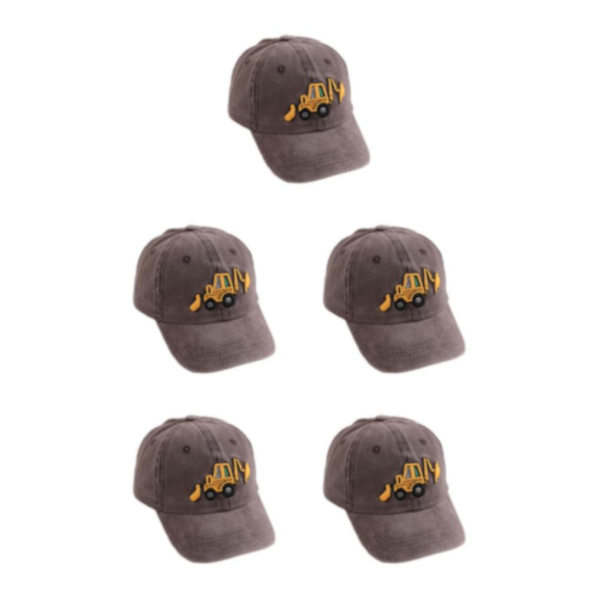 1/2/3/5 Solskydd cap för utomhusaktiviteter barn coffee 5Set