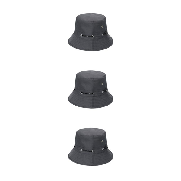 1/2/3/5 Bekväm och andningsbar fiskarehatt för sol darkgray 58cm 3PCS