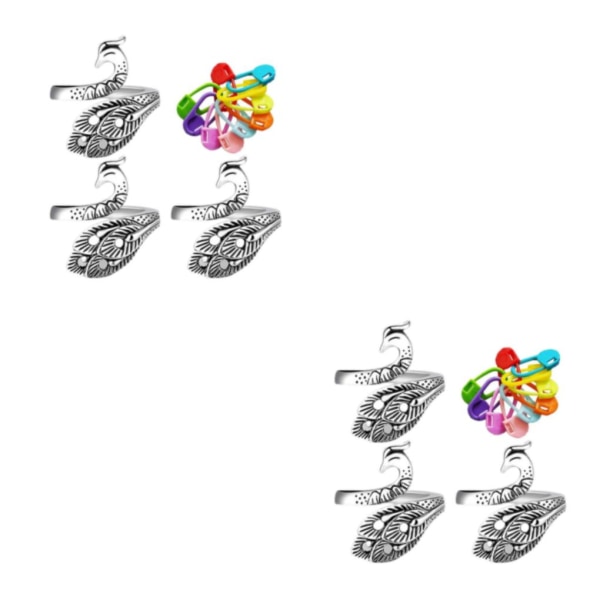 1/2/3/5 Virkad Ring Kit Peacock Justerbar stickslinga m/ 2Set