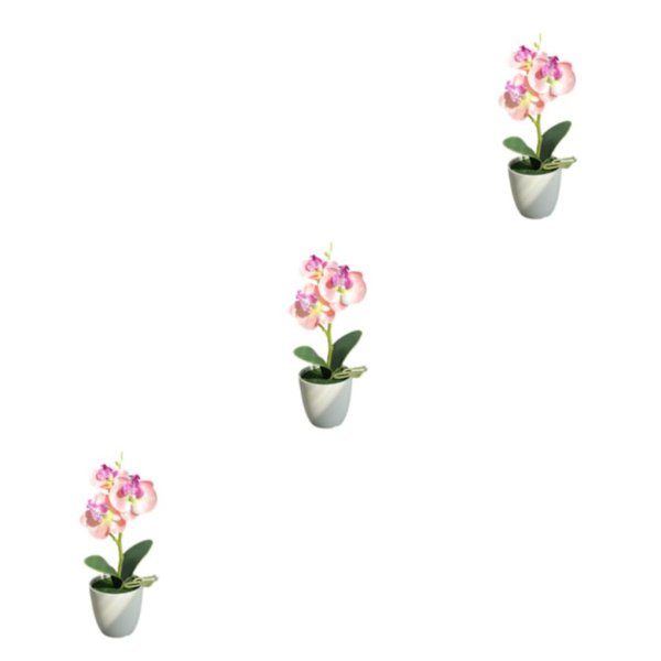 1/2/3/5 Realistiskt utseende Hållbar konstgjord blomma för DIY Pink 3PCS