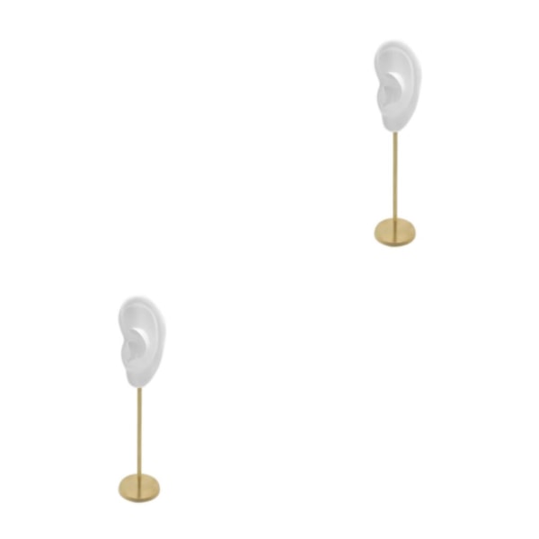 1/2/3 Örhänge Display Stand Human Ear Model Stud Holder Showcase Left Translucent Height: 18cm 2Set