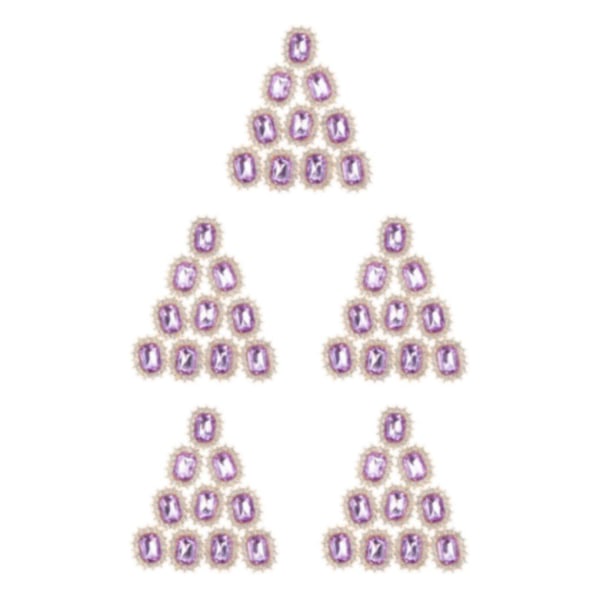 1/2/3/5 10 st Rhinestone Buttons Hantverk Dekoration för kläder Light Purple 2.1 x 1.7cm 5Set