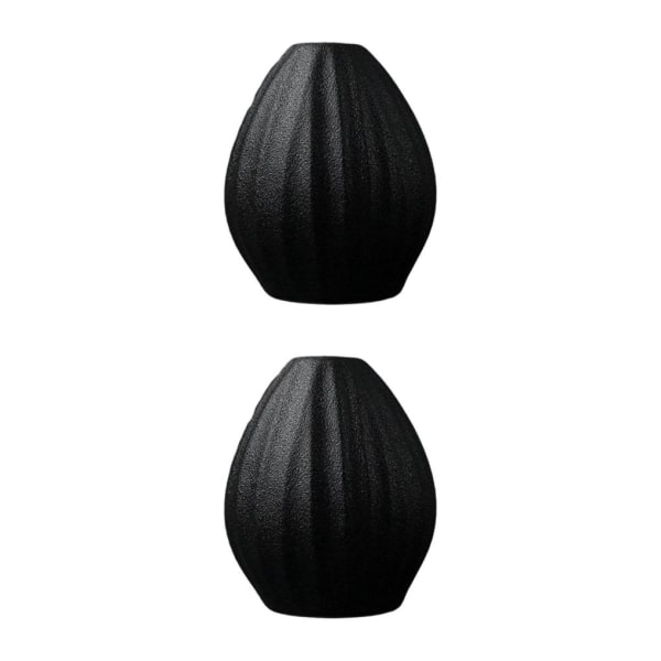 1/2 För Minimalism Keramisk Blomvas Skulptur Centerpieces Black E 2Set