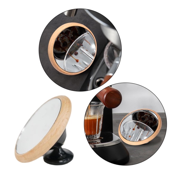 För Espresso Lens Reflective Mirror För Flow Rate Observation Beech Black 6cm Mirror