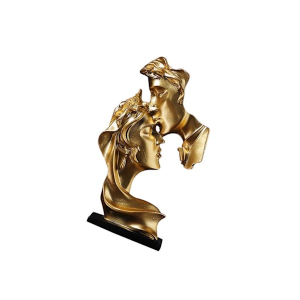 1/2 par kysser staty sovrum heminredning prydnadsfigurer Gold 7.6x3.1x13.4cm 1Set
