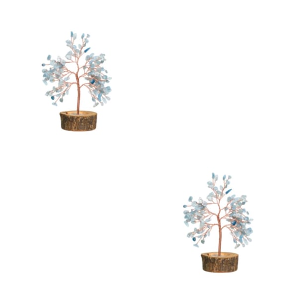 1/2/3/5 Sten handgjorda kristallträd - Vacker heminredning light blue 2PCS